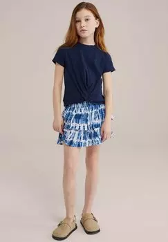 Футболка с принтом WE Fashion, темно-синий