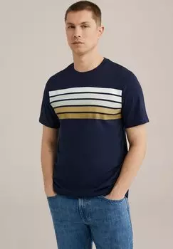 Футболка с принтом WE Fashion, темно-синий