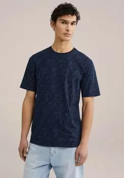 Футболка с принтом WE Fashion, темно-синий
