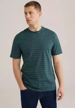 Футболка с принтом WE Fashion, темно-зеленый