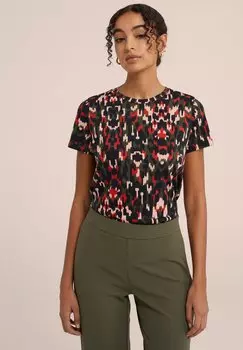 Футболка с принтом WE Fashion, зеленая