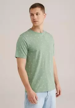 Футболка с принтом WE Fashion, зеленый