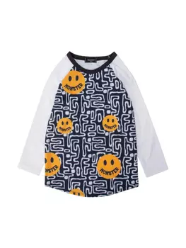 Футболка с принтом WEE MONSTER, белый