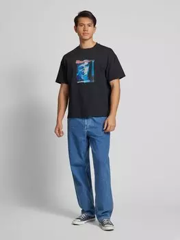 Футболка с принтом WEEKDAY, черный