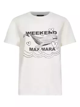 Футболка с принтом Weekend Max Mara, нейтральный