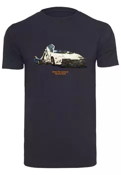 Футболка с принтом WEEKEND WOLF Mister Tee, цвет navy