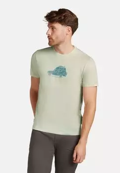 Футболка с принтом WEIGHT LITE COSY CAMPER icebreaker, светло-зеленый