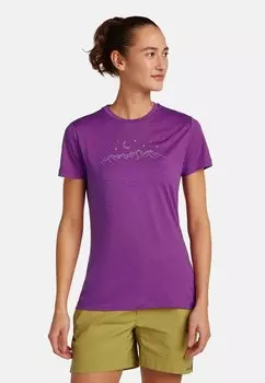 Футболка с принтом WEIGHT TECH LITE SPARKLING icebreaker, фиолетовый