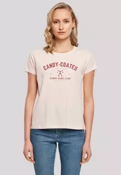 Футболка с принтом WEIHNACHTEN CANDY COATED CHRISTMAS F4NT4STIC, розовый