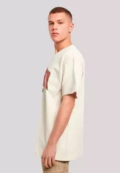 Футболка с принтом WEIHNACHTEN VARSITY RETRO F4NT4STIC, песочный