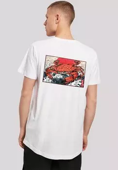 Футболка с принтом WELLE CRAB JAPAN F4NT4STIC, белый