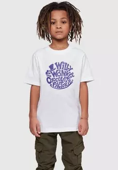 Футболка с принтом WILLY WONKA AND THE CHOCOLATE FACTORY ABSOLUTE CULT, цвет white