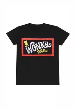 Футболка с принтом WILLY WONKA BAR Henry Tiger, черный