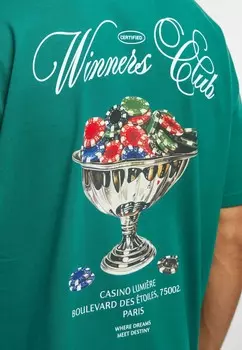 Футболка с принтом WINNERS CLUB TEE Mister Tee, зеленый