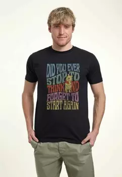 Футболка с принтом WINNIE THE POOH DID YOU EVER UNISEX Disney, темно-синий