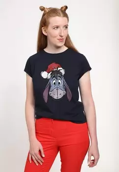 Футболка с принтом WINNIE THE POOH SANTEEYORE Henry Tiger, темно-синий