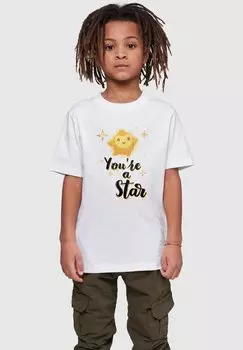 Футболка с принтом WISH YOU ARE A STAR ABSOLUTE CULT, цвет white