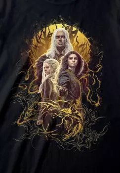 Футболка с принтом WITCHER TRIO POSTER Henry Tiger, черный