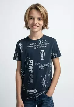 Футболка с принтом WITH ALL OVER PRINT Petrol Industries, цвет midnight navy