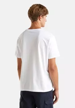 Футболка с принтом WITH PHOTOGRAPHIC United Colors of Benetton, белый