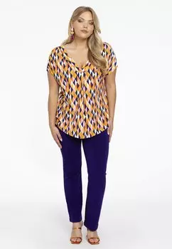 Футболка с принтом WITH SHORT SLEEVES Yoek, оранжевый