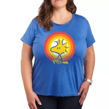 Футболка с принтом Woodstock Sunset и арахисом Licensed Character, синий