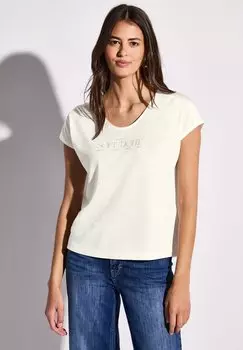 Футболка с принтом WORDING Street One, кремовый