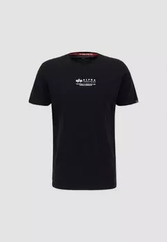 Футболка с принтом WORDING T Alpha Industries, черный