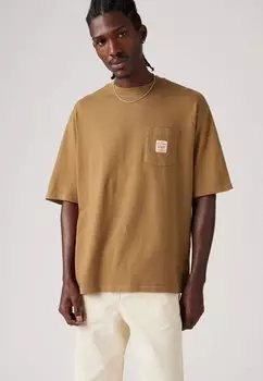 Футболка с принтом WORKWEAR TEE Levi's Workwear, коричневый