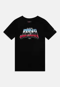 Футболка с принтом WORLD TEE UNISEX Jordan, цвет black