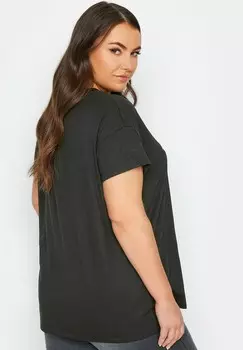 Футболка с принтом World Tour Rose Yours Clothing, черная