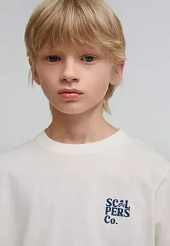 Футболка с принтом WORLDWIDE TEE Scalpers, кремовый