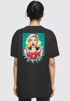 Футболка с принтом WOW COMIC BOYFRIEND TEE Merchcode, цвет black