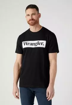 Футболка с принтом Wrangler, черный