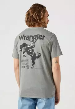 Футболка с принтом Wrangler, серый