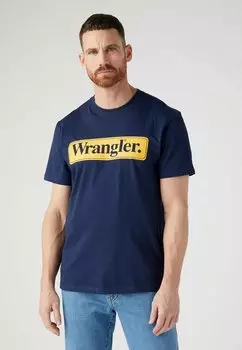 Футболка с принтом Wrangler, синий