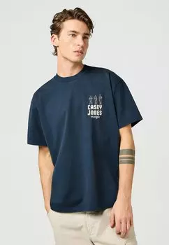 Футболка с принтом Wrangler, синий