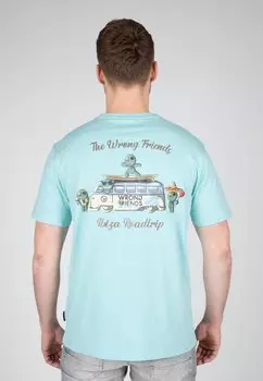 Футболка с принтом Wrong Friends, синий