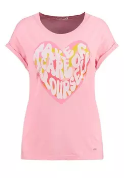 Футболка с принтом WT CAREFUL ROUND Key Largo, светло-розовый