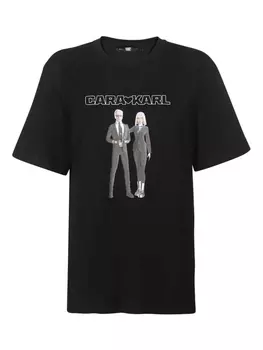 Футболка с принтом X Cara Delevingne Karl Lagerfeld, черный