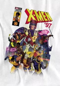 Футболка с принтом X MEN FRONT COVER TEAM Marvel, белый