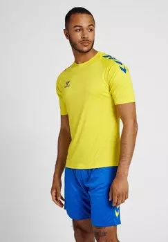 Футболка с принтом XK CORE POLY Hummel, цвет blazing yellow true blue