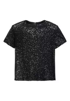 Футболка с принтом XSATURNO Mango, черный