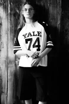 Футболка с принтом yale ZARA, белый