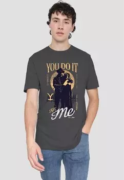 Футболка с принтом YELLOWSTONE RIP BETH YOU DO IT FOR ME Cotton Soul, антрацит