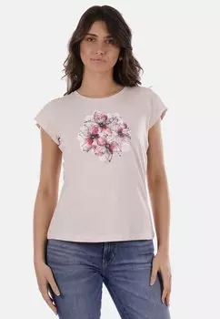 Футболка с принтом Yes Zee, розовый