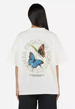 Футболка с принтом YESSI HEAVY OVERSIZED TEE Pegador, кремовый