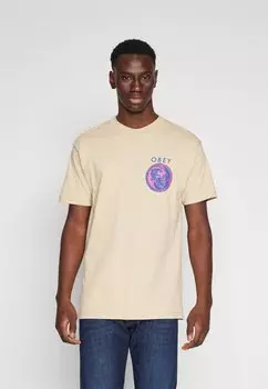 Футболка с принтом YIN YANG PANTHERS UNISEX Obey Clothing, цвет sand