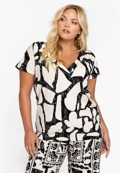 Футболка с принтом YOEK, бежевый