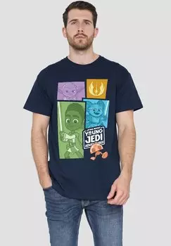 Футболка с принтом YOUNG JEDI ADVENTURE BLOCKS Star Wars, темно-синий